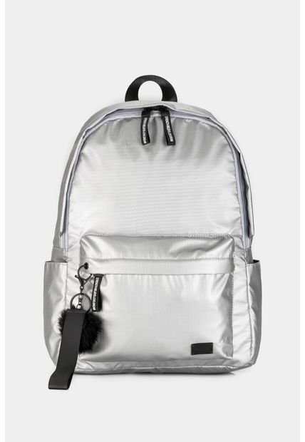 Morral Astor Para Mujer En Lona Encerada Con Gravado En Colores Metalizados De Moda Morral Astor Para Mujer En Lona Encerada Con Gravado En Colores Metalizados De Moda Plata NAPPA