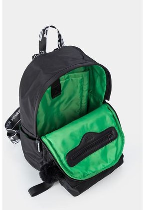 Morral Astor En Lona Con Tiras Estampadas Morral Astor En Lona Con Tiras Estampadas Negro NAPPA