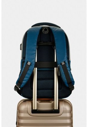 Bolso Para Hombre Tipo Tula Morral En Lona Encerada Con Sistema De Malla Para Casco Bolso Para Hombre Tipo Tula Morral En Lona Encerada Con Sistema De Malla Para Casco Azul NAPPA