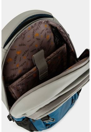 Bolso Para Hombre Tipo Tula Morral En Lona Encerada Con Sistema De Malla Para Casco Bolso Para Hombre Tipo Tula Morral En Lona Encerada Con Sistema De Malla Para Casco Azul NAPPA