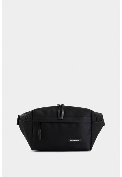 Bolso Para Hombre Tipo Riñonera En En Lona Bolso Para Hombre Tipo Riñonera En En Lona Negro NAPPA