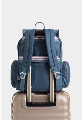 Bolso Tipo Morral Grande Con Tapa Bolso Tipo Morral Grande Con Tapa Azul Aguamarina NAPPA