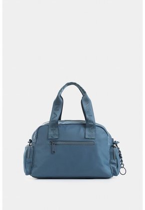 Bolso Tipo Baguette Mediano Con Tapa En Bolsillo Y Doble Compartimento Principal Bolso Tipo Baguette Mediano Con Tapa En Bolsillo Y Doble Compartimento Principal Azul Aguamarina NAPPA