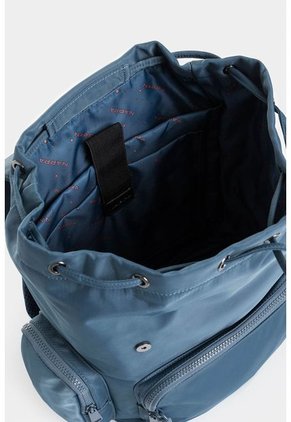 Bolso Tipo Morral Grande Con Tapa Bolso Tipo Morral Grande Con Tapa Azul Aguamarina NAPPA