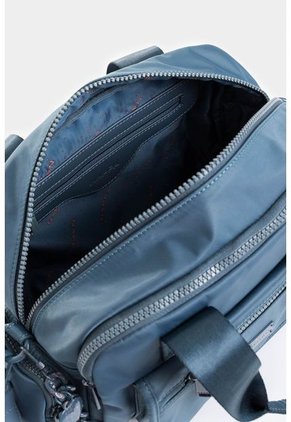 Bolso Tipo Baguette Mediano Con Tapa En Bolsillo Y Doble Compartimento Principal Bolso Tipo Baguette Mediano Con Tapa En Bolsillo Y Doble Compartimento Principal Azul Aguamarina NAPPA