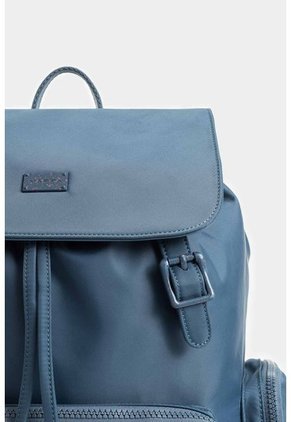 Bolso Tipo Morral Grande Con Tapa Bolso Tipo Morral Grande Con Tapa Azul Aguamarina NAPPA