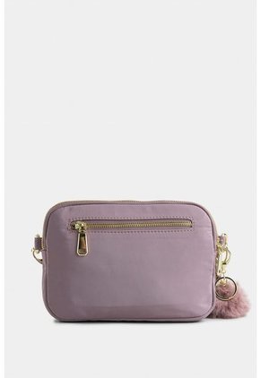 Bolso Tipo Manos Libres En Lona Con Cierres Metalicos Para Mujer Bolso Tipo Manos Libres En Lona Con Cierres Metalicos Para Mujer Rosado NAPPA