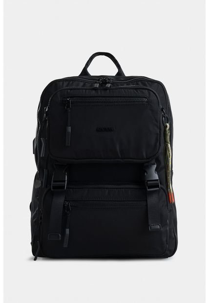 Morral Garner En Lona Tipo Cargo Con Bolsillos Removibles Morral Garner En Lona Tipo Cargo Con Bolsillos Removibles Negro NAPPA