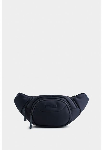Bolso Tipo Riñonera Para Hombre En Lona Con Bolsillo Frontal Bolso Tipo Riñonera Para Hombre En Lona Con Bolsillo Frontal Azul NAPPA
