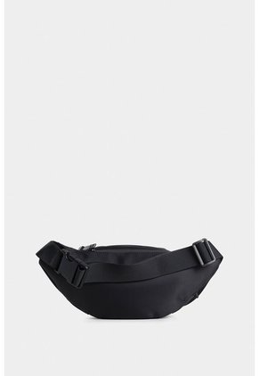 Bolso Tipo Riñonera Para Hombre En Lona Con Bolsillo Frontal Bolso Tipo Riñonera Para Hombre En Lona Con Bolsillo Frontal Negro NAPPA