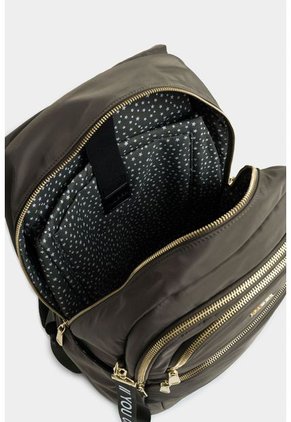 Bolso Tipo Tula Morral En Lona Con Cierres Metálicos Bolso Tipo Tula Morral En Lona Con Cierres Metálicos Verde NAPPA