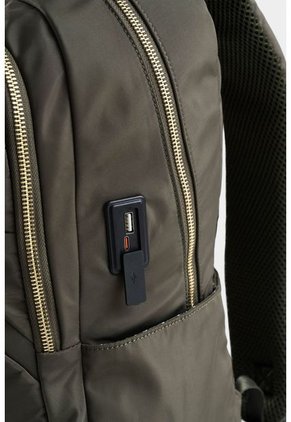 Bolso Tipo Tula Morral En Lona Con Cierres Metálicos Bolso Tipo Tula Morral En Lona Con Cierres Metálicos Verde NAPPA