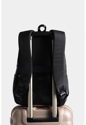 Bolso Tipo Tula Morral En Lona Con Cierres Metálicos Bolso Tipo Tula Morral En Lona Con Cierres Metálicos Negro NAPPA