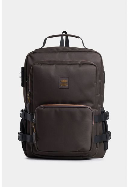 Bolso Tipo Morral Estructurado Con Cierres Impermeables Bolso Tipo Morral Estructurado Con Cierres Impermeables Tabaco NAPPA