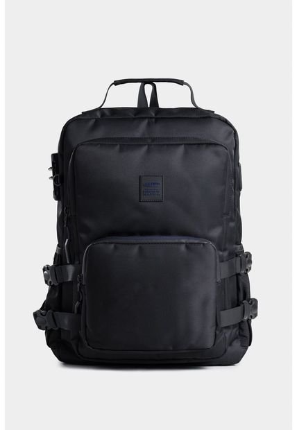 Bolso Tipo Morral Estructurado Con Cierres Impermeables Bolso Tipo Morral Estructurado Con Cierres Impermeables Negro NAPPA