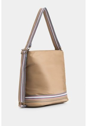 Bolso Tipo Shopping Mediano Con Cierre Principal Y Tiras Convertibles Bolso Tipo Shopping Mediano Con Cierre Principal Y Tiras Convertibles Crema NAPPA