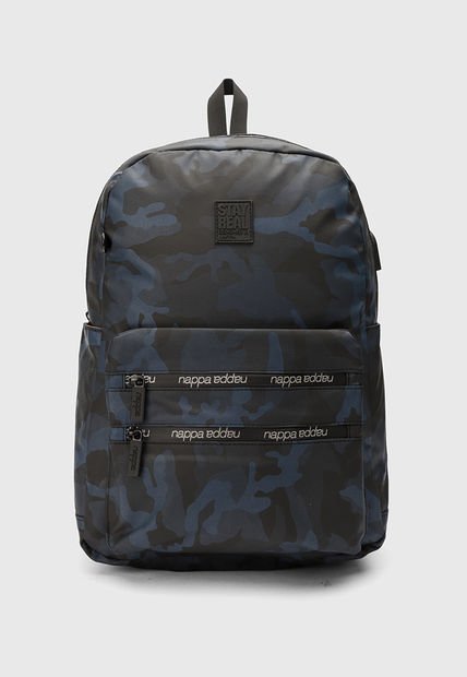 Morral  Azul Navy-Negro Nappa Kroos