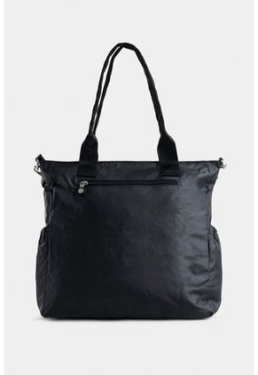 Bolso Tipo Shopping Grande Con Bolsillo Frontal Bolso Tipo Shopping Grande Con Bolsillo Frontal Negro NAPPA