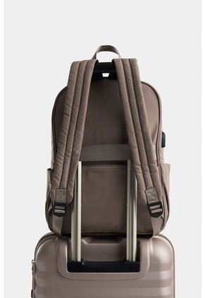 Bolso Tipo Tula Morral En Textil Con Bolsillo Frontal Removible Bolso Tipo Tula Morral En Textil Con Bolsillo Frontal Removible Arena NAPPA