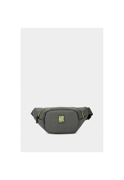Bolso Para Hombre Tipo Riñonera En Lona Con Cierres Invertidos Y Lineas En Contraste Bolso Para Hombre Tipo Riñonera En Lona Con Cierres Invertidos Y Lineas En Contraste Gris NAPPA