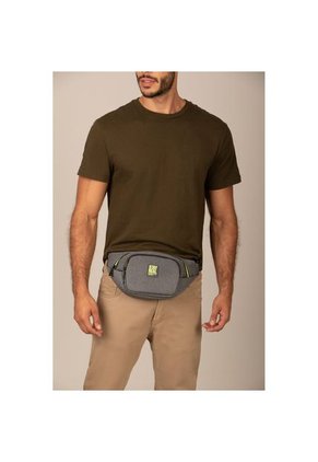 Bolso Para Hombre Tipo Riñonera En Lona Con Cierres Invertidos Y Lineas En Contraste Bolso Para Hombre Tipo Riñonera En Lona Con Cierres Invertidos Y Lineas En Contraste Gris NAPPA