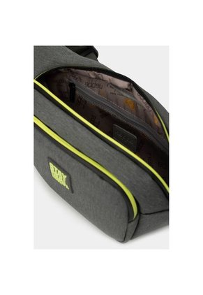 Bolso Para Hombre Tipo Riñonera En Lona Con Cierres Invertidos Y Lineas En Contraste Bolso Para Hombre Tipo Riñonera En Lona Con Cierres Invertidos Y Lineas En Contraste Gris NAPPA