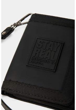 Billetera Para Hombre En Sintetico De Tacto Suave De Tres Compartimentos Billetera Para Hombre En Sintetico De Tacto Suave De Tres Compartimentos Negro NAPPA