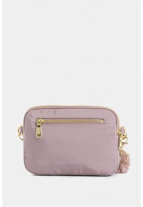 Bolso Tipo Manos Libres En Lona Con Cierres Metalicos Para Mujer Bolso Tipo Manos Libres En Lona Con Cierres Metalicos Para Mujer Rosado NAPPA