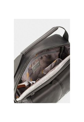 Bolso Tipo Manos Libres Para Hombre En Lona Basico Con Tapa Frontal Bolso Tipo Manos Libres Para Hombre En Lona Basico Con Tapa Frontal Negro NAPPA