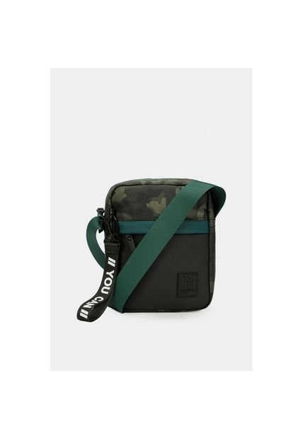Bolso Tipo Manos Libres Para Hombre Con Contraste De Texturas Y Materiales Bolso Tipo Manos Libres Para Hombre Con Contraste De Texturas Y Materiales Verde NAPPA