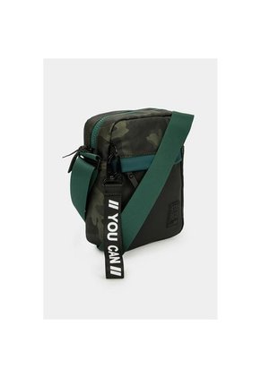 Bolso Tipo Manos Libres Para Hombre Con Contraste De Texturas Y Materiales Bolso Tipo Manos Libres Para Hombre Con Contraste De Texturas Y Materiales Verde NAPPA