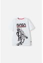 Camiseta De La Nasa Manga Corta Blanco Para Niño 10 de NASA