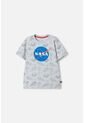 Camiseta De Nasa Manga Corta Gris Para Niño 10 de NASA