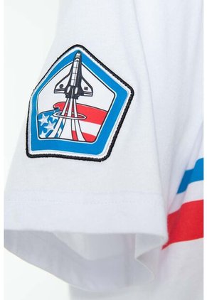 Camiseta De La NASA Blanca Manga Corta Para Hombre L