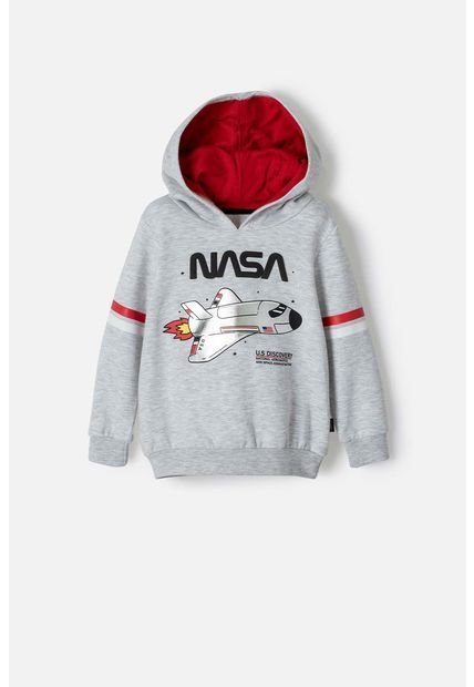 Buzo De La Nasa Con Capucha Gris Para Niño 2T A 5T 2T