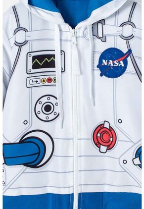 Chaqueta De La Nasa Abierto Blanca Y Azul Para Niño 2T A 5T 5T