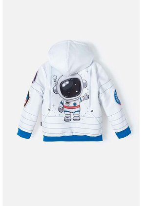 Chaqueta De La Nasa Abierto Blanca Y Azul Para Niño 2T A 5T 5T