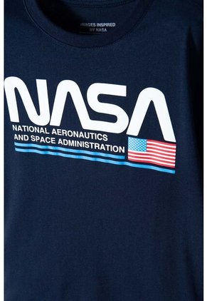 Camiseta Nasa Manga Corta Azul Para Niño 4