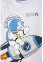 Conjunto De La Nasa Con Pantalón Largo Blanco Y Azul Para Niño 2T A 5T 4T de NASA