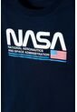 Camiseta Nasa Manga Corta Azul Oscuro Para Niño 2T A 5T 4T de NASA