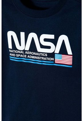 Camiseta Nasa Manga Corta Azul Oscuro Para Niño 2T A 5T 4T