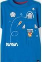Camiseta De Nasa Manga Corta Azul Para Niño 2T A 5T 2T de NASA