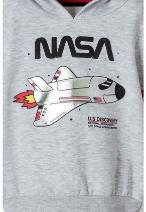 Buzo De La Nasa Con Capucha Gris Para Niño 2T A 5T 4T