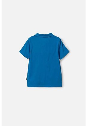 Camiseta Tipo Polo De La Nasa Azul Para Niño 2T A 5T 4T