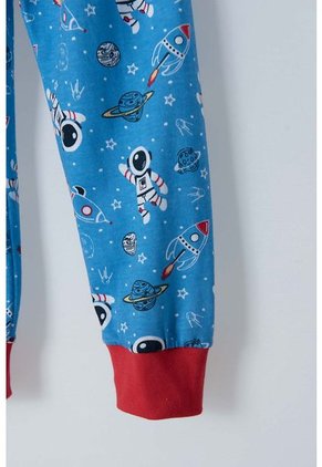 Pijama De La Nasa Con Pantalón Largo Azul Y Rojo Para Niño 2T A 5T 3T