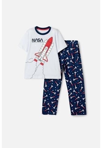 Pijama De La Nasa Con Pantalón Largo Multicolor Para Niño 12 NASA
