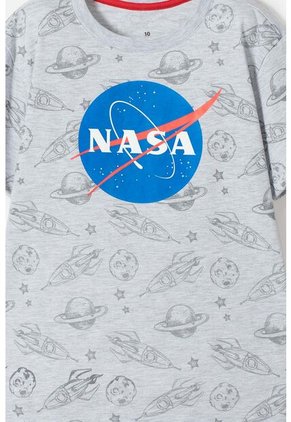 Camiseta De Nasa Manga Corta Gris Para Niño 6