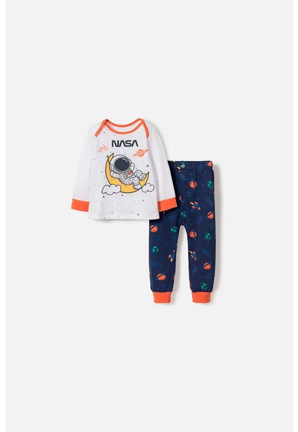 Pijama De La Nasa Con Pantalón Largo Multicolor Para Bebé Niño 9-12