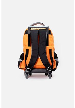 Morral De Nasa 16.5" Con Ruedas Naranja Para Niño U