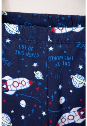 Pijama De La Nasa Con Pantalón Largo Blanco Y Azul Para Niño 2T A 5T 5T